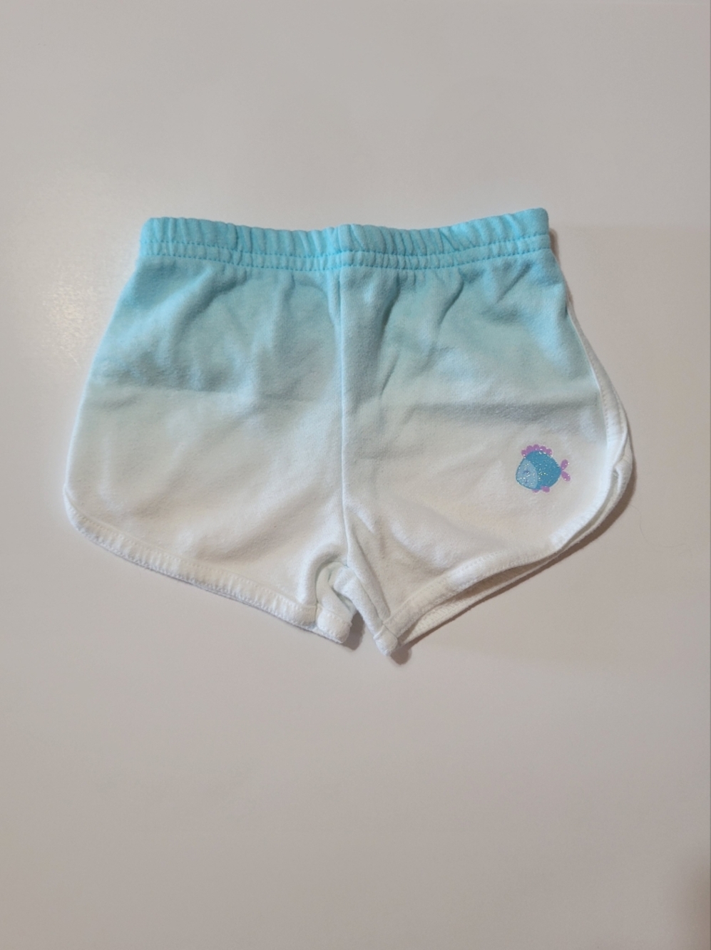 Carter’s Baby Girl 12M Blue & White Shorts Ombre Elastic Waist Pull On